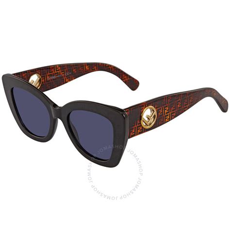 fendi ff 0327/s|Fendi Blue Cat Eye Ladies Sunglasses FF 0327/S 0807 52.